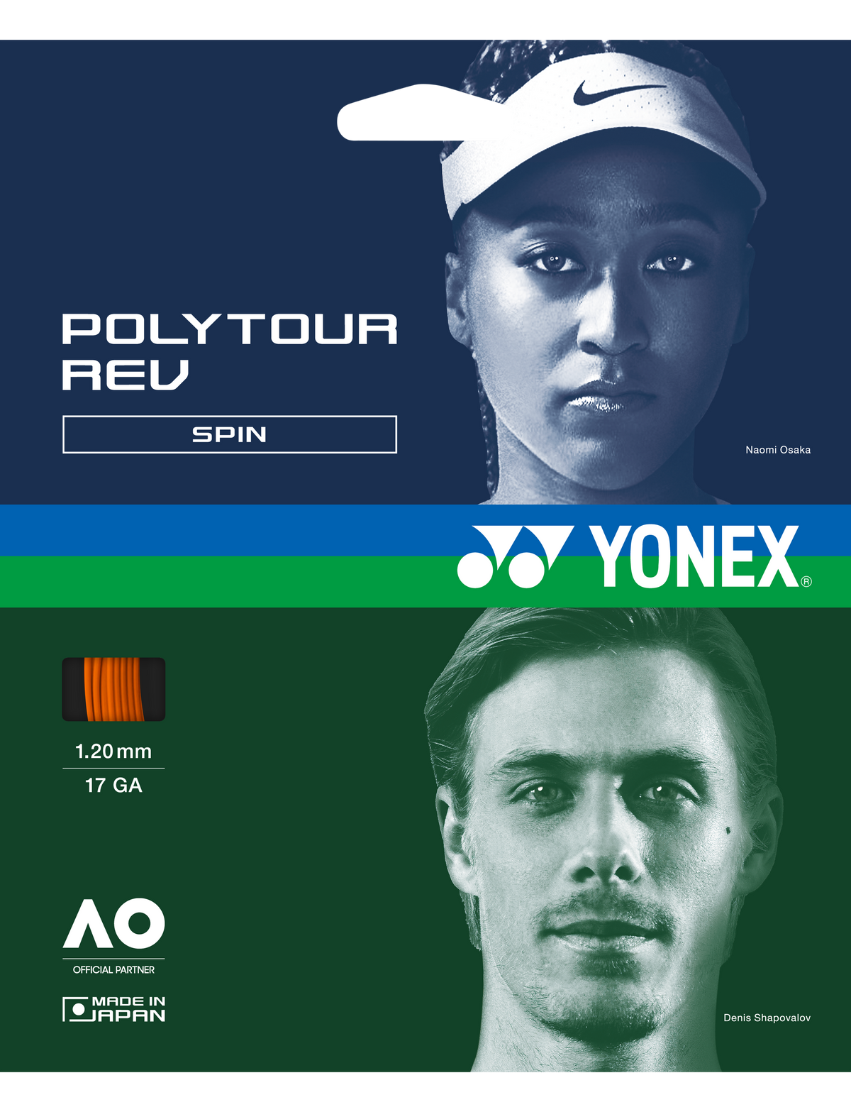 Yonex POLYTOUR REV 120 - SET