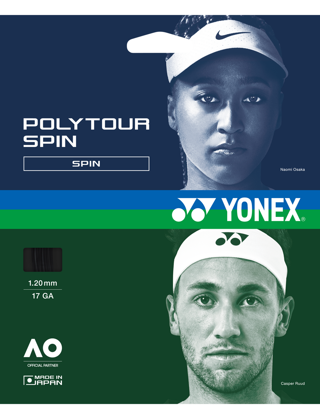 Yonex POLYTOUR SPIN 120 - SET