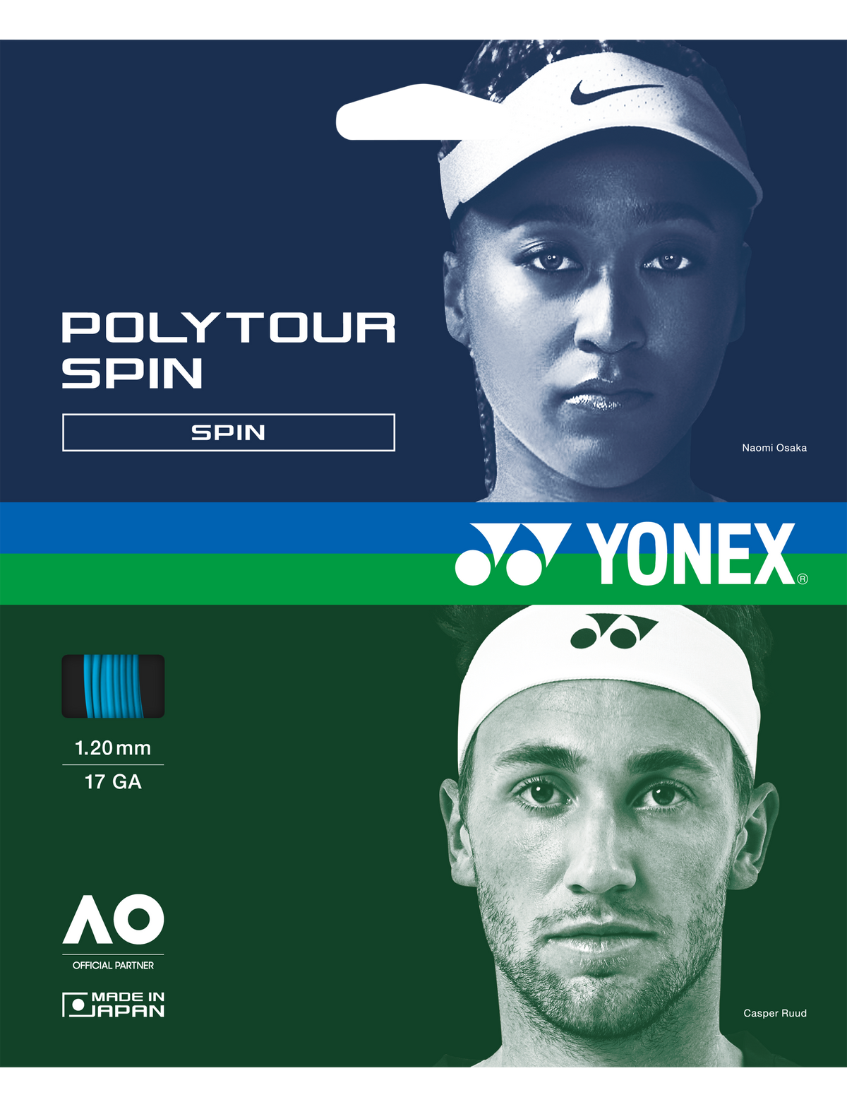 Yonex POLYTOUR SPIN 120 - SET